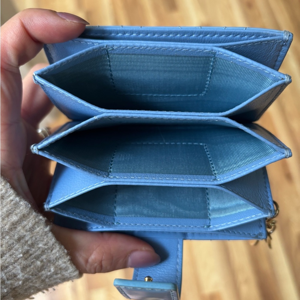 Dior Blue Quilted Card Holder - Picture 5 of 8